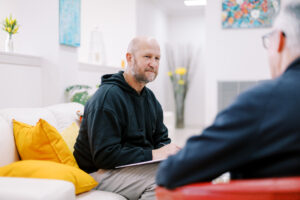 Christian counselling session integrating spiritual and psychological principles.